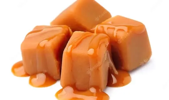 Caramel sweets, a sticky food that pulls brackets loose